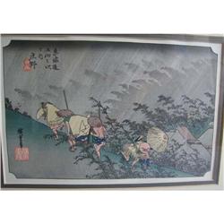 LOT OF (2) WOODBLOCK PRINTS