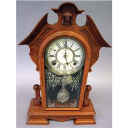 VICTORIAN WALNUT KITCHEN CLOCK