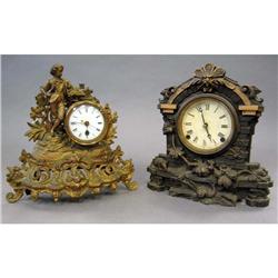 LOT OF (2) FRENCH MANTLE CLOCKS