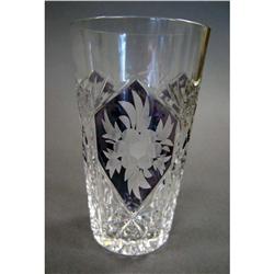 SET OF (7) VICTORIAN CRYSTAL TUMBLERS