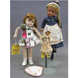 LOT OF (3) DOLLS Danish Cloth Doll, German