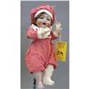 Image 1 : BABY BISQUE HEAD DOLL with red outfit leng