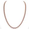 Image 3 : 54 ctw Morganite Eternity Designer Necklace 14k Rose Gold - REF-614X9A