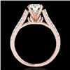 Image 2 : 1.46 ctw Certified Diamond Solitaire Ring 10k Rose Gold - REF-182W8H