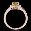 Image 2 : 1.4 ctw Certified SI/I Fancy Intense Yellow Diamond Ring 10k Rose Gold - REF-190F9M