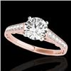 Image 1 : 1.35 ctw Certified Diamond Solitaire Ring 10k Rose Gold - REF-177W3H