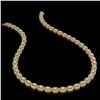 Image 2 : 18.43 ctw Oval Cut Diamond Micro Pave Necklace 18K Yellow Gold - REF-1596N8F