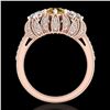 Image 3 : 2.26 ctw Intense Fancy Yellow Diamond Art Deco Ring 18k Rose Gold - REF-345N5F
