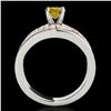 Image 2 : 1.55 ctw Certified SI Intense Yellow Diamond Solitaire Ring 10k 2Tone Gold - REF-245N5F