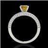 Image 2 : 1.75 ctw Certified SI Intense Yellow Diamond Bypass Ring 10k White Gold - REF-211K4Y