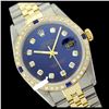 Image 1 : Rolex Men's Two Tone 14K Gold/SS, QuickSet, Diam Dial & Diam/Sapphire Bezel