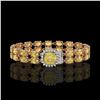Image 1 : 14.21 ctw Citrine & Diamond Bracelet 14K Rose Gold - REF-178F2M