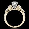 Image 2 : 2 ctw Certified Diamond Pave Solitaire Ring 10k Yellow Gold - REF-231K8Y