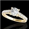 Image 1 : 1.55 ctw Certified Diamond Solitaire Ring 10k Yellow Gold - REF-245K5Y