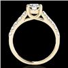 Image 2 : 1.55 ctw Certified Diamond Solitaire Ring 10k Yellow Gold - REF-245K5Y