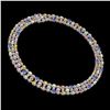 Image 2 : 61.73 ctw Multi Color Sapphire & Diamond Necklace 10K White Gold - REF-709M3G