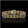 Image 1 : 18.93 ctw Tourmaline & Diamond Bracelet 14K Rose Gold - REF-314N8F