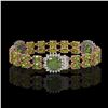 Image 2 : 18.93 ctw Tourmaline & Diamond Bracelet 14K Rose Gold - REF-314N8F