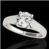 Image 1 : 1.5 ctw Certified Diamond Solitaire Ring 10k White Gold - REF-327Y3X