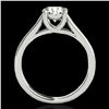 Image 2 : 1.5 ctw Certified Diamond Solitaire Ring 10k White Gold - REF-327Y3X