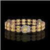 Image 2 : 15.74 ctw Citrine & Diamond Bracelet 14K Rose Gold - REF-254H5R