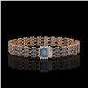 Image 1 : 26.02 ctw London Topaz & Diamond Bracelet 14K Rose Gold - REF-318H2R