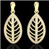 Image 1 : 2 ctw Micro Pave VS/SI Diamond Designer Earrings 18k Yellow Gold - REF-174H5R