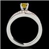 Image 2 : 1.3 ctw Certified SI Fancy Yellow Diamond Solitaire Ring 10k 2Tone Gold - REF-190F9M