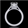 Image 3 : 1.5 ctw Fancy Black Diamond Engagment Art Deco Ring 18k White Gold - REF-109X3A