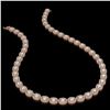 Image 2 : 30.41 ctw Oval Cut Diamond Micro Pave Necklace 18K Rose Gold - REF-4148W9H