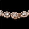 Image 3 : 30.41 ctw Oval Cut Diamond Micro Pave Necklace 18K Rose Gold - REF-4148W9H