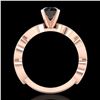 Image 3 : 1.01 ctw Fancy Black Diamond Engagment Art Deco Ring 18k Rose Gold - REF-87A3N