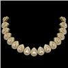 Image 1 : 103.22 ctw Morganite & Diamond Victorian Necklace 14K Yellow Gold - REF-4551R3K