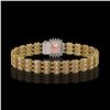 Image 3 : 27.48 ctw Morganite & Diamond Bracelet 14K Yellow Gold - REF-402N9F