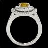 Image 2 : 1.75 ctw Certified SI/I Fancy Intense Yellow Diamond Ring 10k White Gold - REF-211M4G