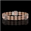 Image 1 : 18.59 ctw Morganite & Diamond Bracelet 14K Rose Gold - REF-331Y8X