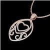 1.75 ctw Micro Pave VS/SI Diamond Heart Necklace 14k Rose Gold - REF-180M2G