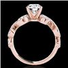 Image 2 : 1.4 ctw Certified Diamond Solitaire Ring 10k Rose Gold - REF-190M9G