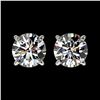 1.57 ctw Certified Quality Diamond Stud Earrings 10k White Gold - REF-127R5K