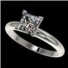 1.25 ctw Certified VS/SI Quality Princess Diamond Ring 10k White Gold - REF-304A6N