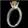 Image 3 : 2 ctw Certified Intense Yellow Diamond Engagment Ring 10k White Gold - REF-355N9F