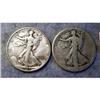 Image 1 : 2 LIBERTY WALKING HALF DOLLARS 1943 AND ON