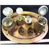 Image 1 : SET OF TEA/CREAM/SUGAR/CANDLE HOLDERS - 7