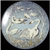 Image 1 : PLATE - HAVILAND "LIMOGES" SEVEN SWANS PLA