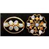 Image 1 : 2 BROACHES - LOOKS LIKE OPALS