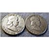 Image 1 : 2 FRANKLIN HALF DOLLARS - 1951 & 1951S