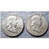 Image 1 : 2 FRANKLIN HALF DOLLARS -  1962D'S