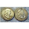 Image 1 : 2 FRANKLIN HALF DOLLARS - 1953D & 1962D