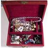 Image 1 : JEWELRY BOX WITH MISC COSTUME JEWELRY