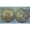 Image 1 : 2 LIBERTY WALKING HALF DOLLARS - 1943 & 19